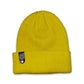 Leather Cuff Beanie (Mustard Edition)